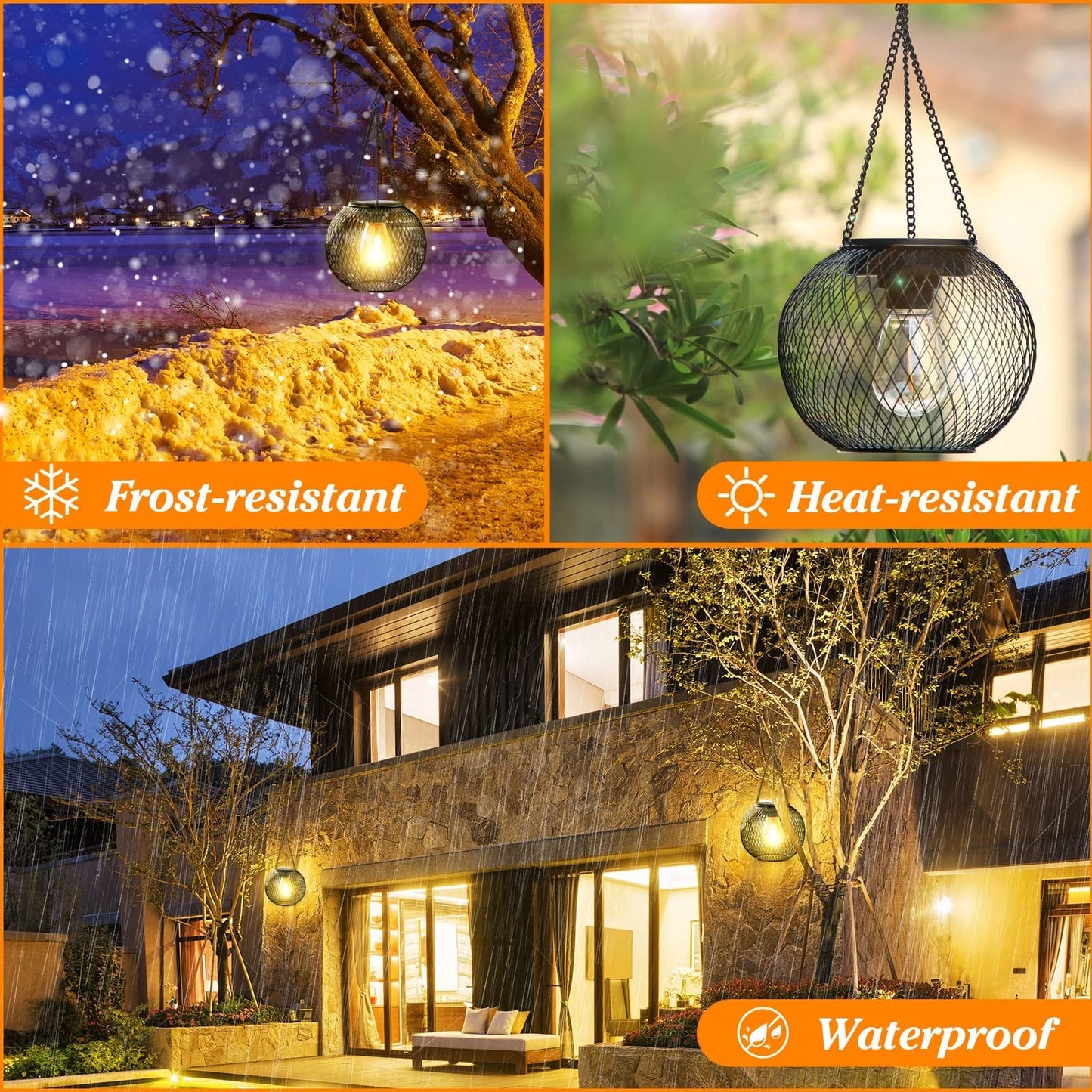 aldorian™-Solar Outdoor Lights Upgraded Hanging Lantern