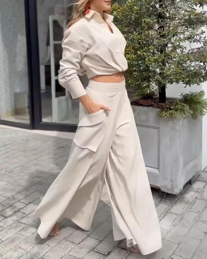aldorian™-Solid color casual two-piece suit