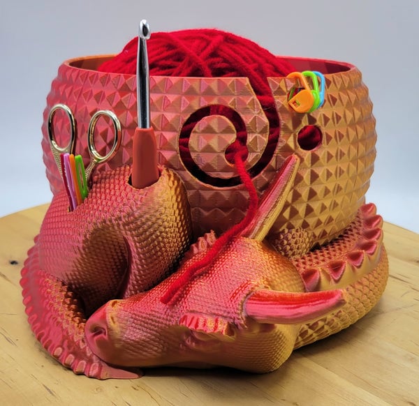 aldorian™-Large Fantasy Dragon and Egg Fantasy Bowl Knitting or Crochet Bowl- Buy two and get free shipping