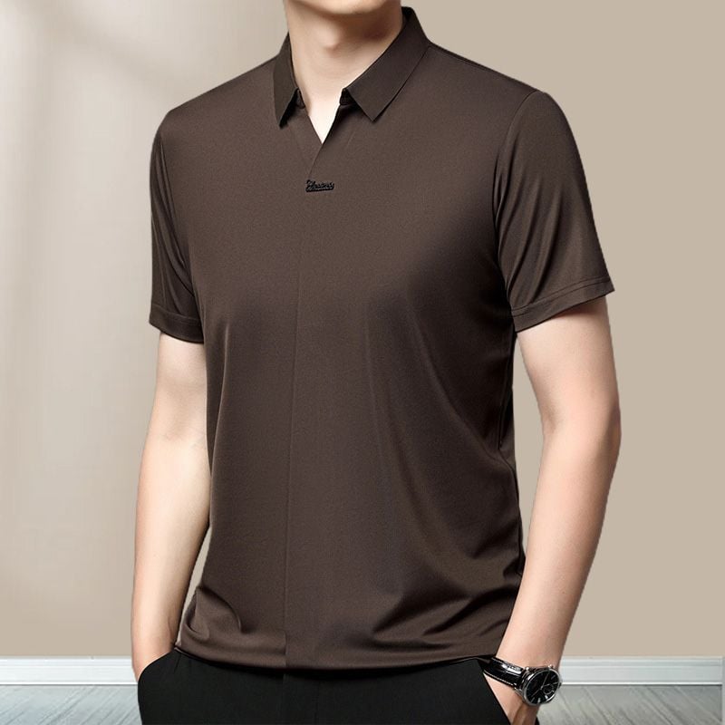 🎁Men’s Casual Lapel Breathable Wrinkle-free T-shirt