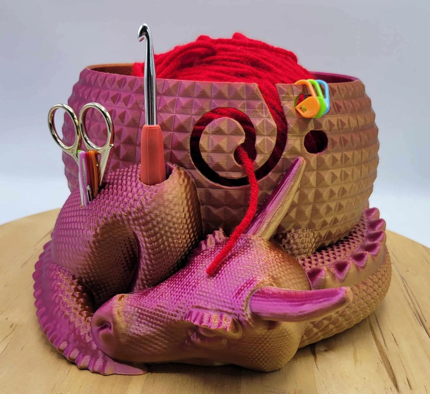 aldorian™-Large Fantasy Dragon and Egg Fantasy Bowl Knitting or Crochet Bowl- Buy two and get free shipping