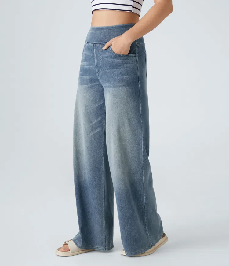 aldorian™-Super Stretch High-Waisted Wide Leg Jeans