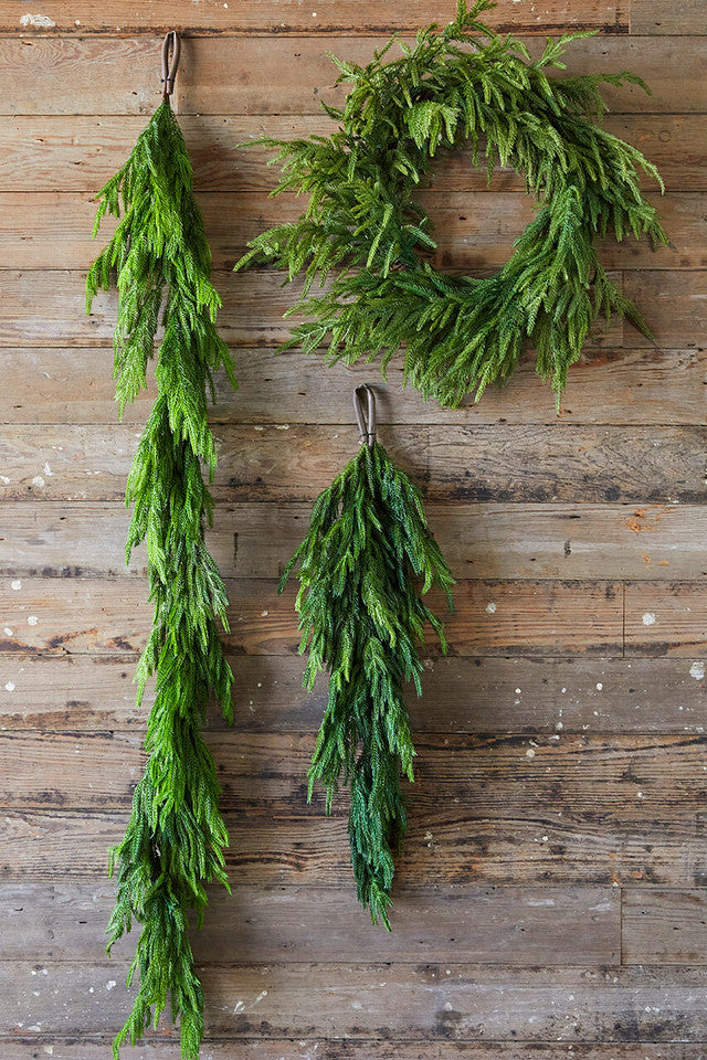 aldorian™-✨Natural Christmas Greenery - Real Touch Norfolk Pine Garland