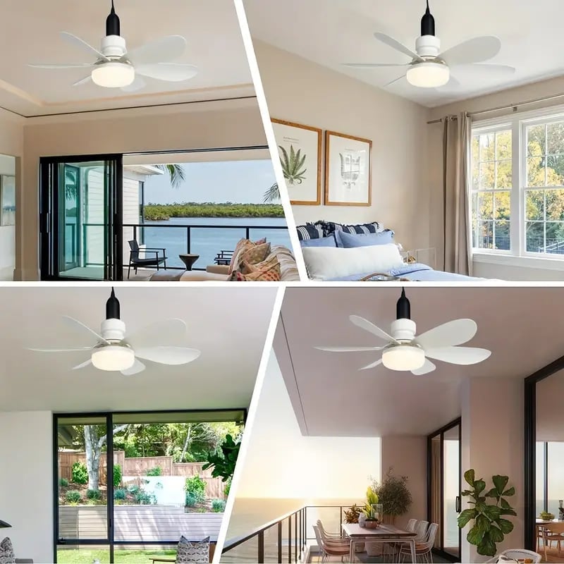 aldorian™-Bright Cool Ceiling Socket Fan & Light with Remote