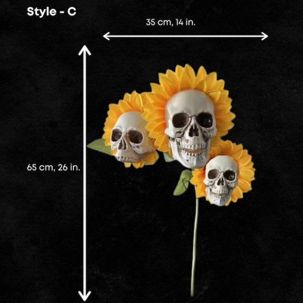aldorian™-HALLOWEEN DECOR SKULL SUNFLOWERS🌻