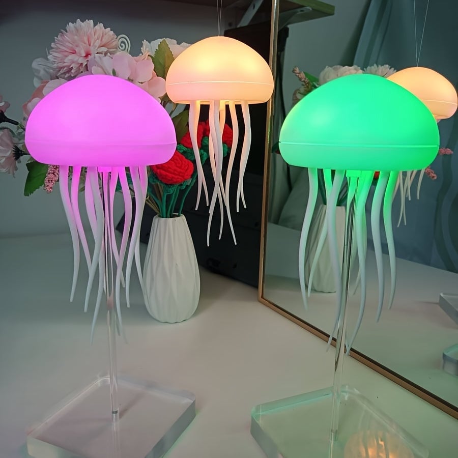 LED Jellyfish Lamp – Color-Changing RGB Voice-Activated Night Light