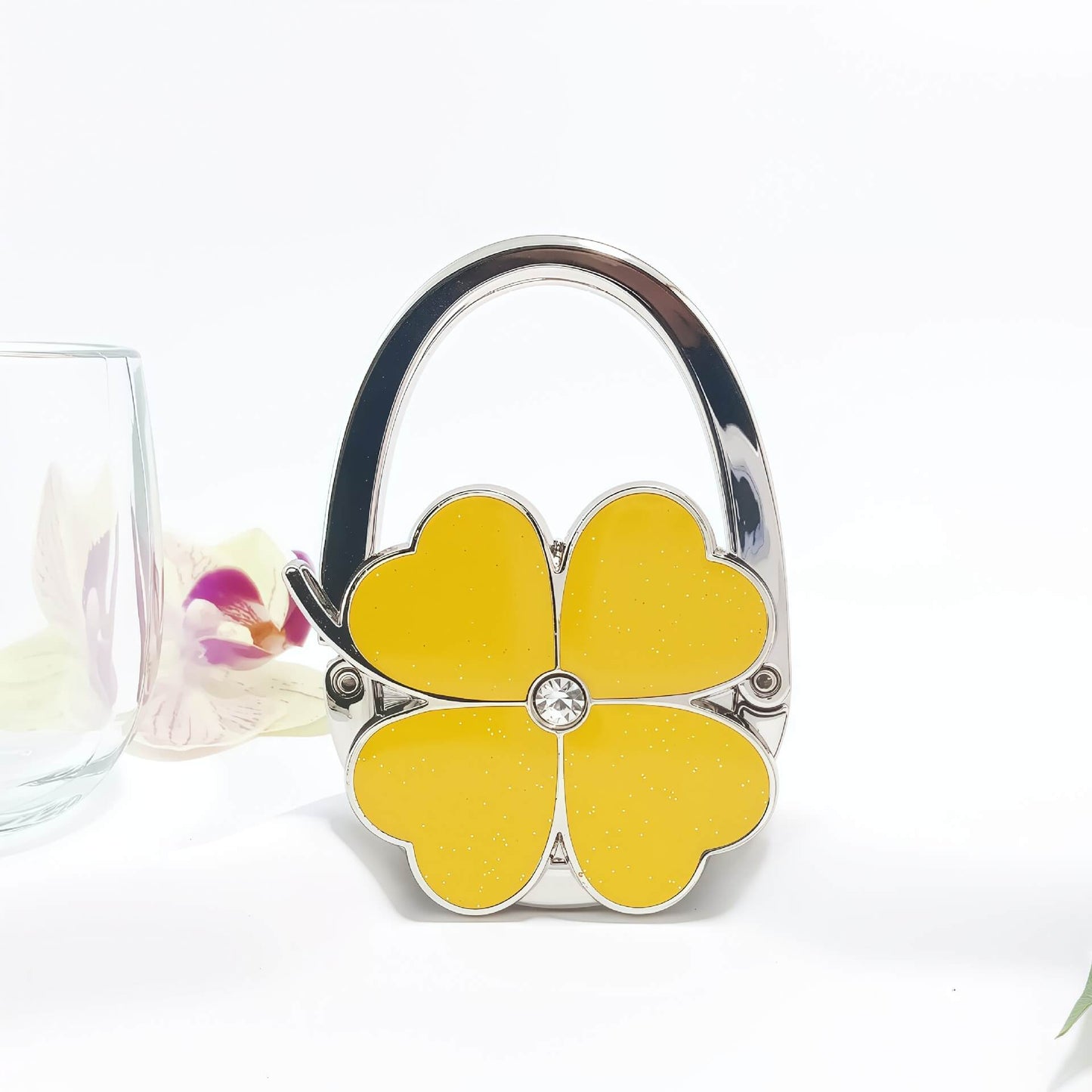 Four Leaf Clover Design Foldable Handbag Hanger