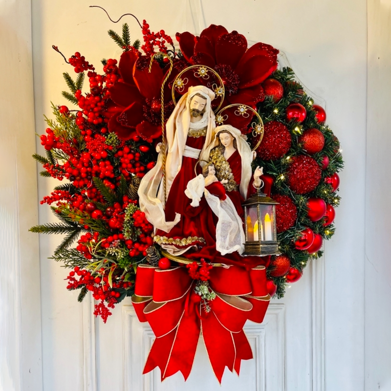 aldorian™-Sacred Christmas Wreath with Lights