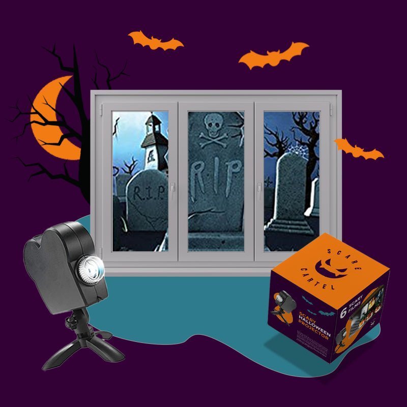 aldorian™-Scary Halloween Projector( Projector + 12 videos + Screen)