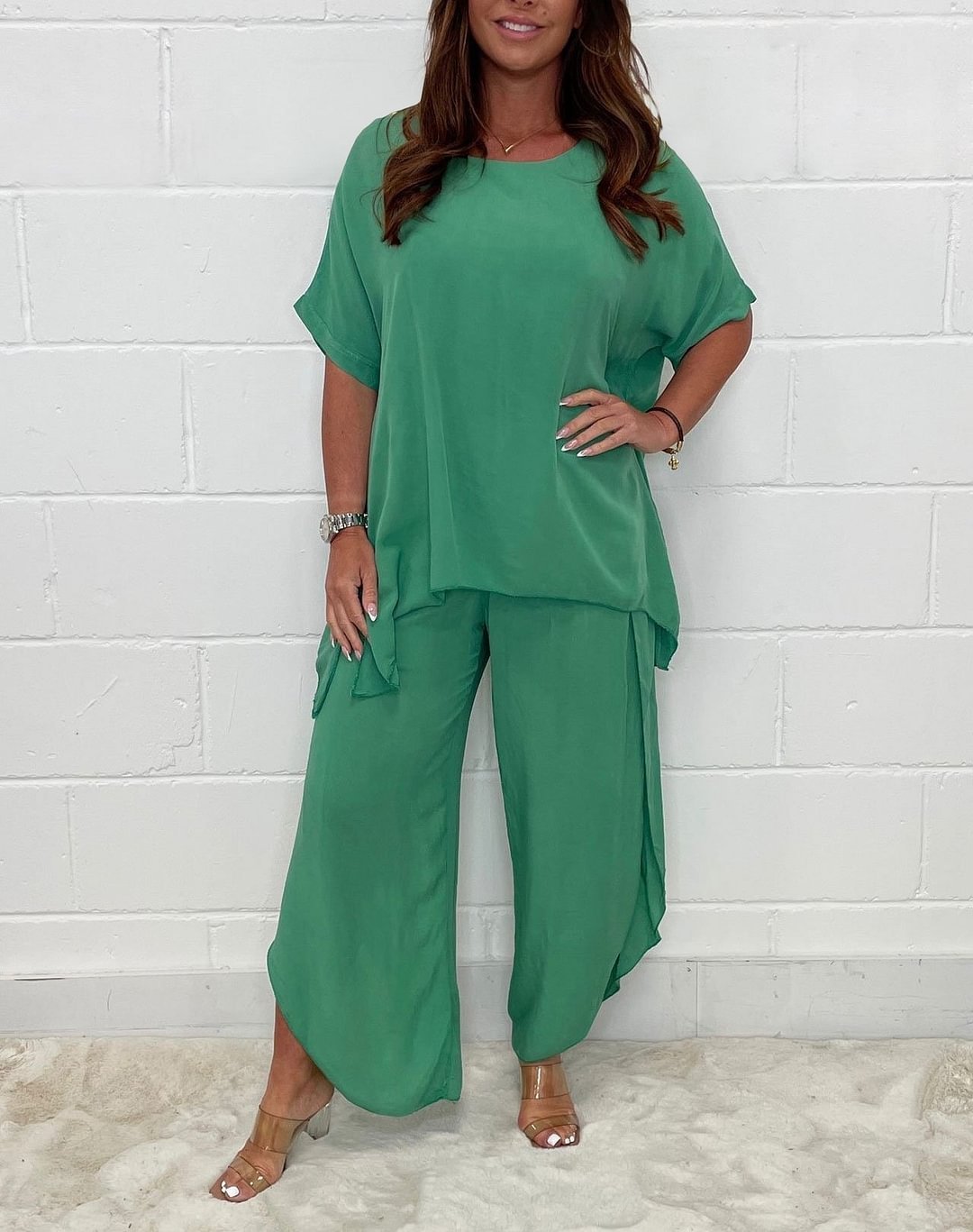 aldorian™-Hot Sale 48% OFF💖Floaty 2 Piece Sleeved Trouser Set