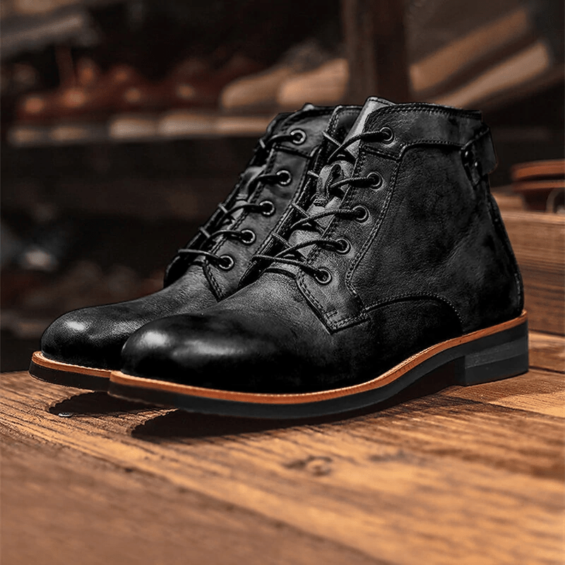 aldorian™-🔥Hot Sale🎁--40% OFF 🎉Mens Genuine Leather Waterproof Non-slip Arch Support Vintage Casual Chukka Boots