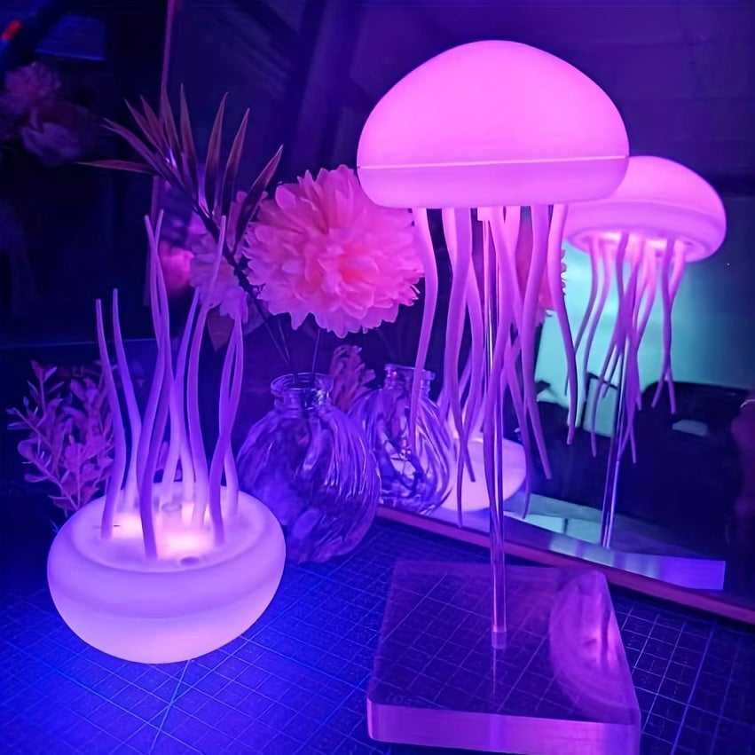 LED Jellyfish Lamp – Color-Changing RGB Voice-Activated Night Light