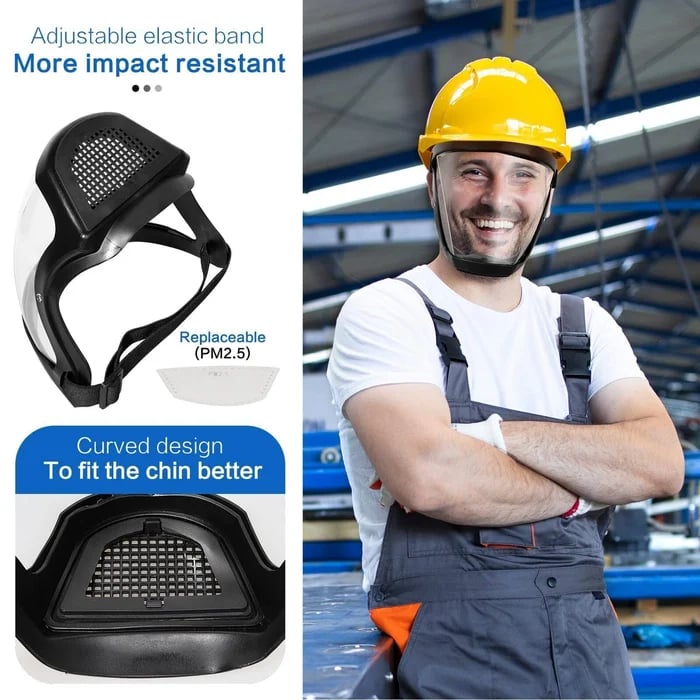 aldorian™-Full Face Protection Large Transparent Face Shield