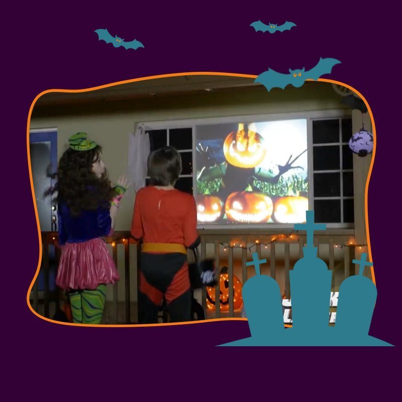 aldorian™-Scary Halloween Projector( Projector + 12 videos + Screen)