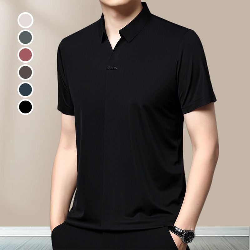 🎁Men’s Casual Lapel Breathable Wrinkle-free T-shirt