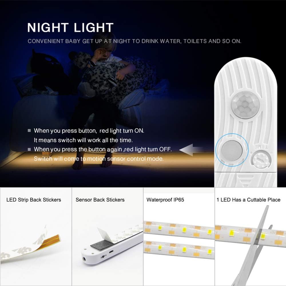 aldorian™-9.84ft Motion-Sensor LED Strip Light