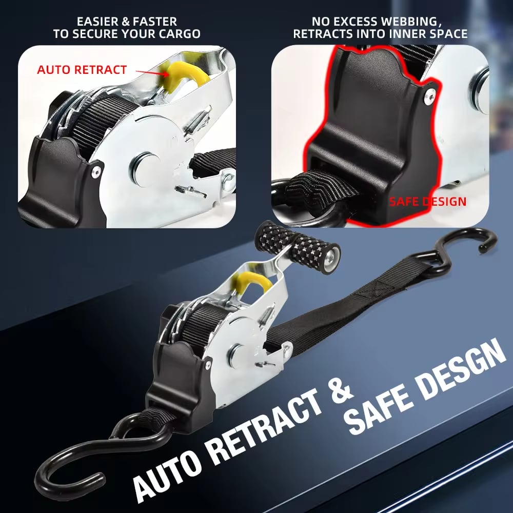 aldorian™-🔥Hot Sale 49%OFF🔥 Retractable Auto Ratchet Strap