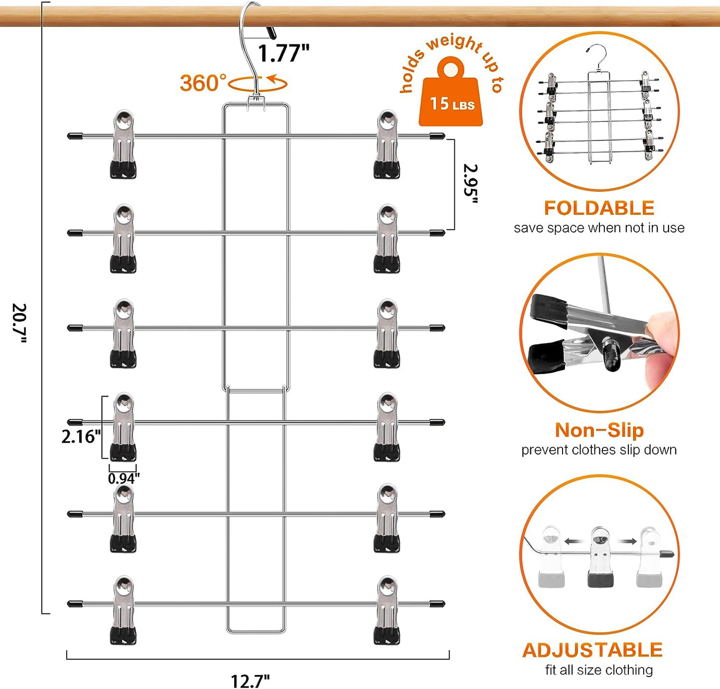 aldorian™-Pants Hangers with Clips