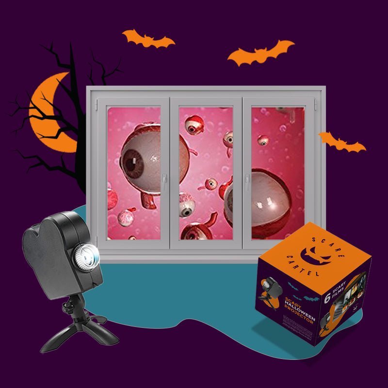 aldorian™-Scary Halloween Projector( Projector + 12 videos + Screen)