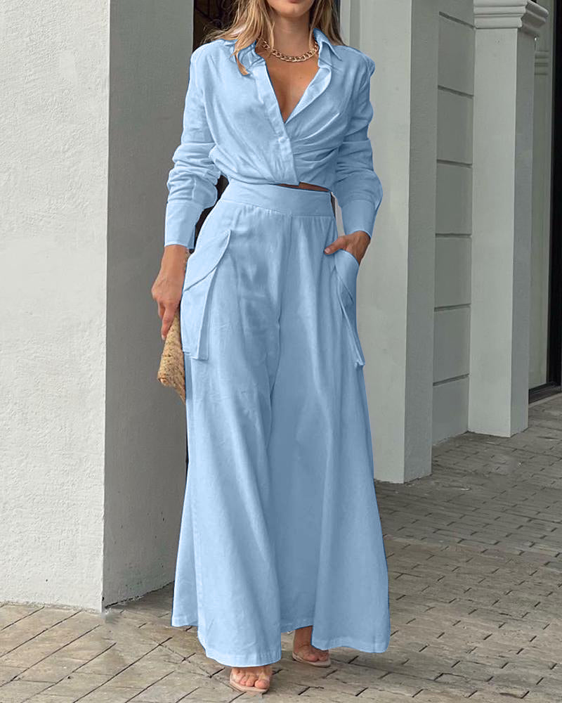 aldorian™-Solid color casual two-piece suit
