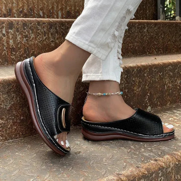 aldorianā¢-š„Peep Toe Hollow Out Orthopedic Slippers