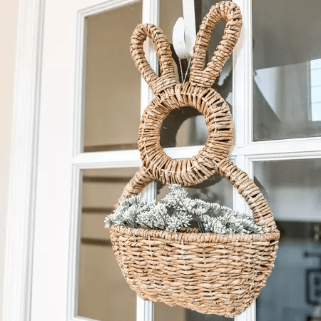 aldorian™-Bunny Basket Hanging Wall Pocket Spring Decor