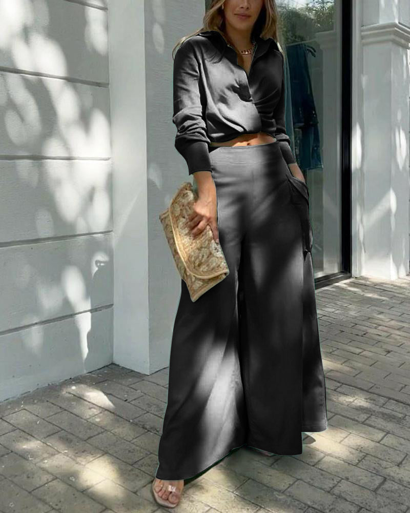 aldorian™-Solid color casual two-piece suit