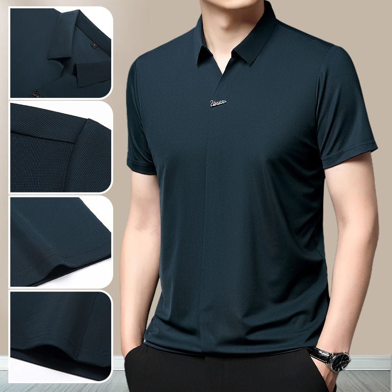 🎁Men’s Casual Lapel Breathable Wrinkle-free T-shirt