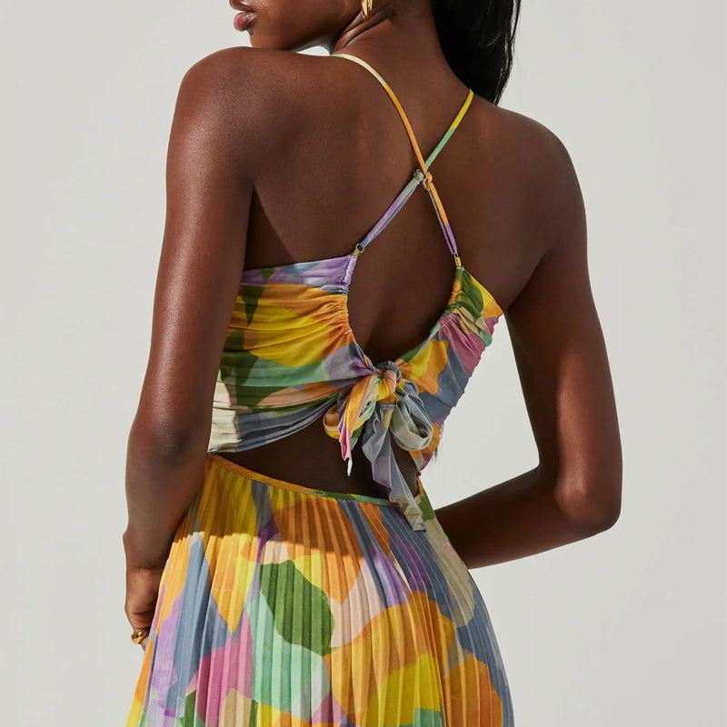 aldorian™-Casual Pleated Print Dress