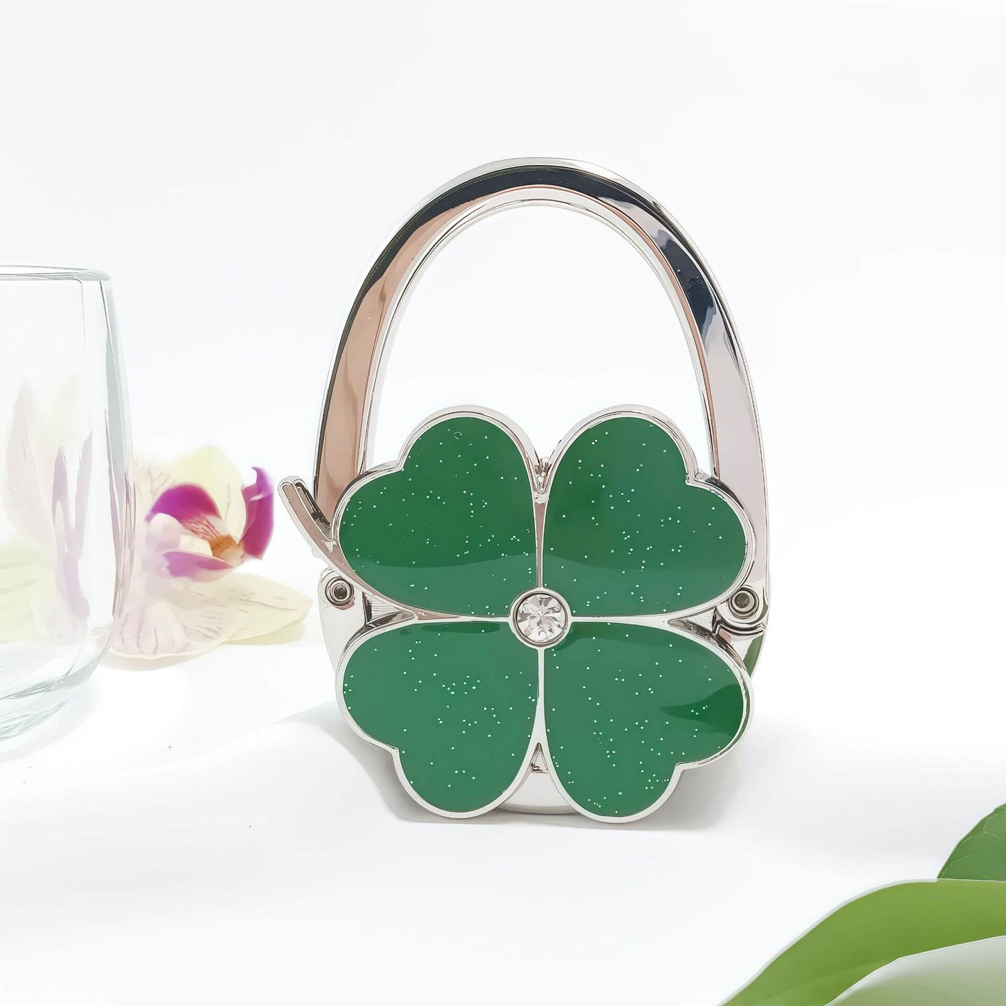 Four Leaf Clover Design Foldable Handbag Hanger