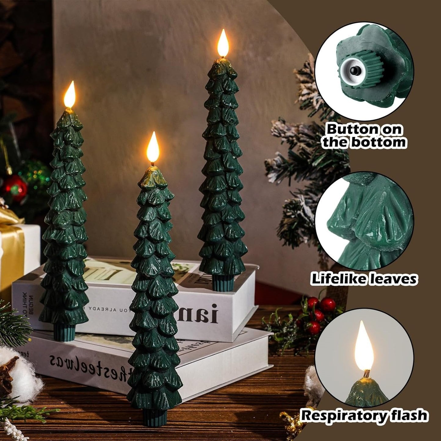 aldorian™-🎁🎄Christmas tree LED candles