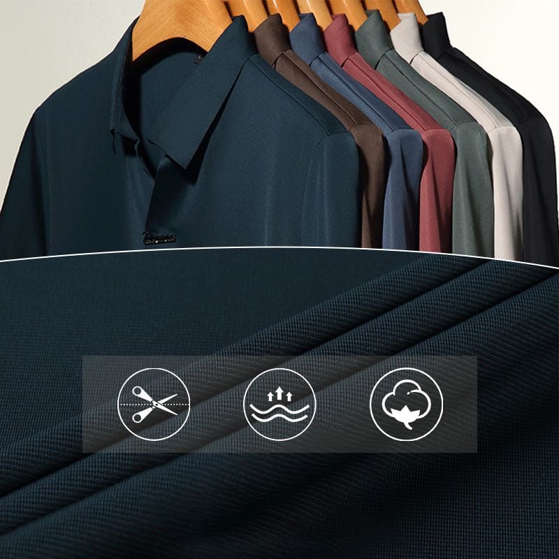 🎁Men’s Casual Lapel Breathable Wrinkle-free T-shirt