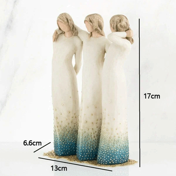 aldorian™-Bookends perspective modelBlues music decor- By My Side, Sculpted Hand-Painted Figure