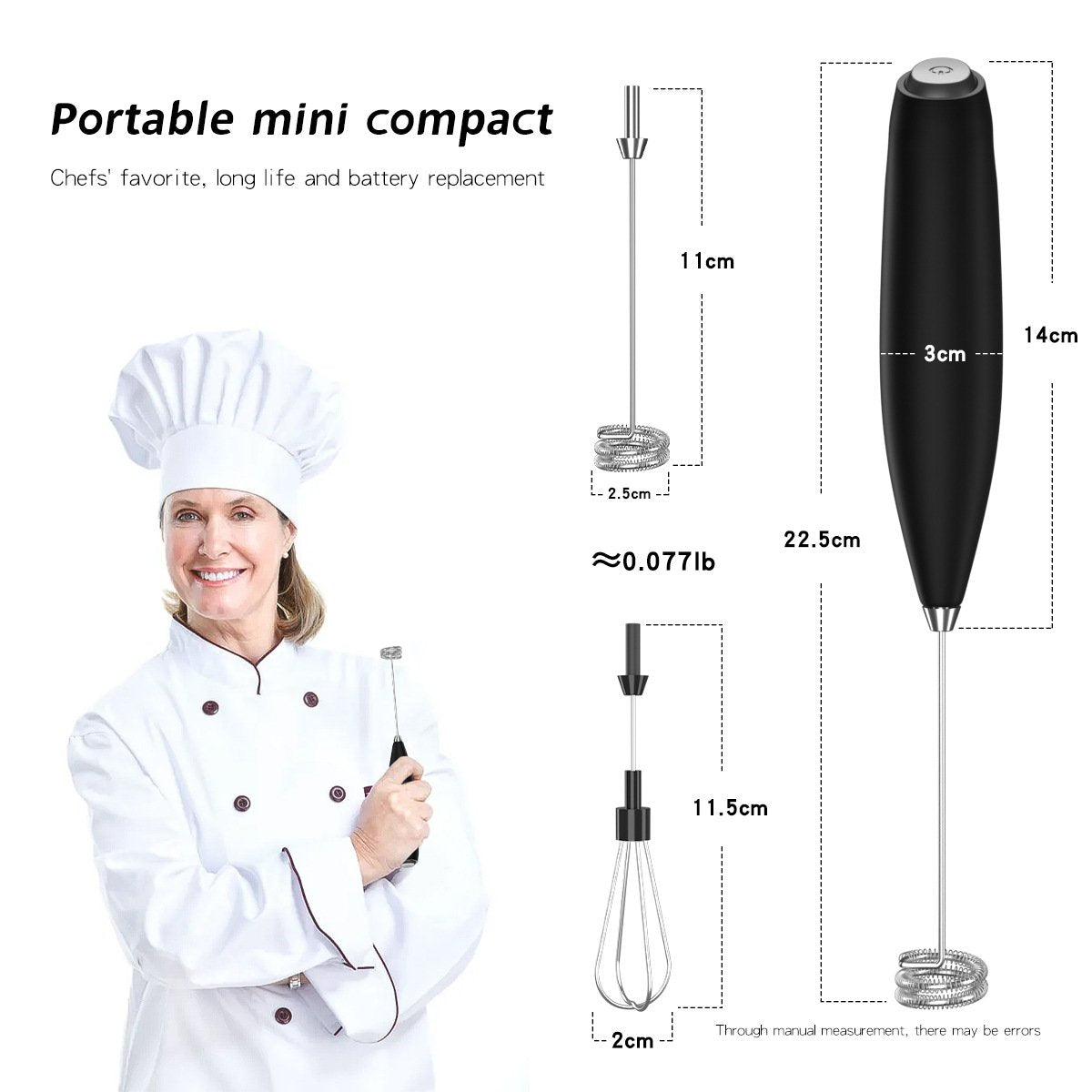 aldorianā¢-Milk Frother Handheld With Stand(Various collection colors)