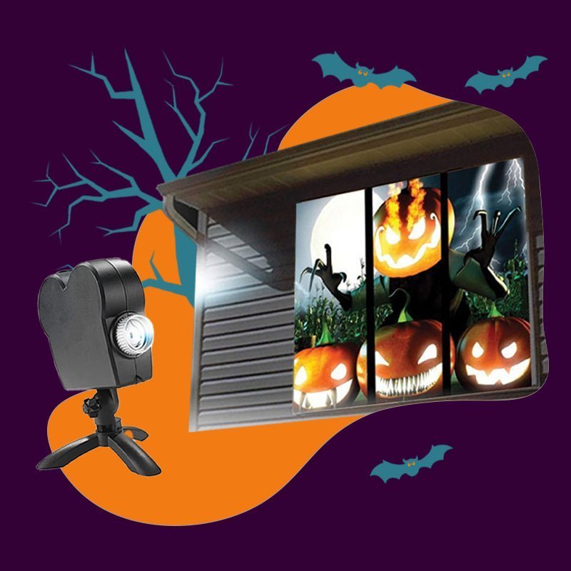 aldorian™-Scary Halloween Projector( Projector + 12 videos + Screen)