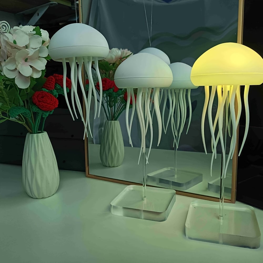 LED Jellyfish Lamp – Color-Changing RGB Voice-Activated Night Light