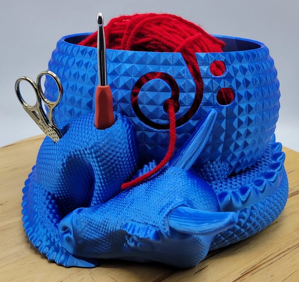 aldorian™-Large Fantasy Dragon and Egg Fantasy Bowl Knitting or Crochet Bowl- Buy two and get free shipping