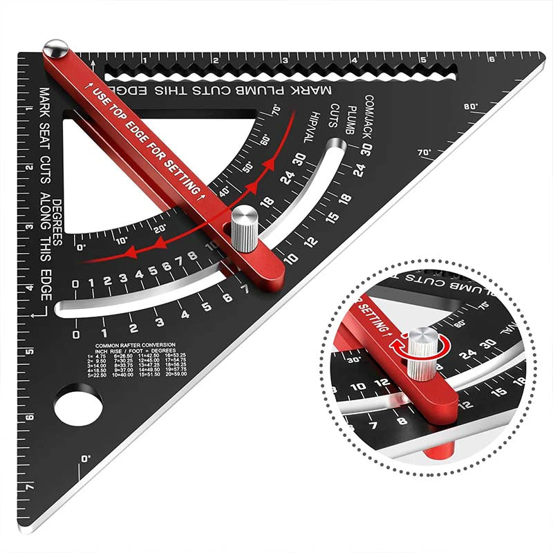 aldorian™-7inch Aluminum Alloy Rafter Square for Carpenter