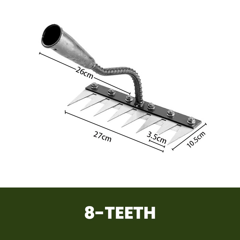 aldorian™-🔥5/6/7/8 Teeth Carbon Steel Garden Weeding Rake