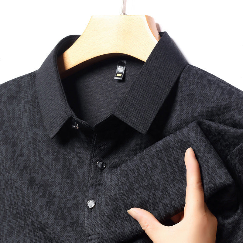 aldorian™-✨New Arrival✨Men's Business Casual Lapel Long Sleeve T-Shirt