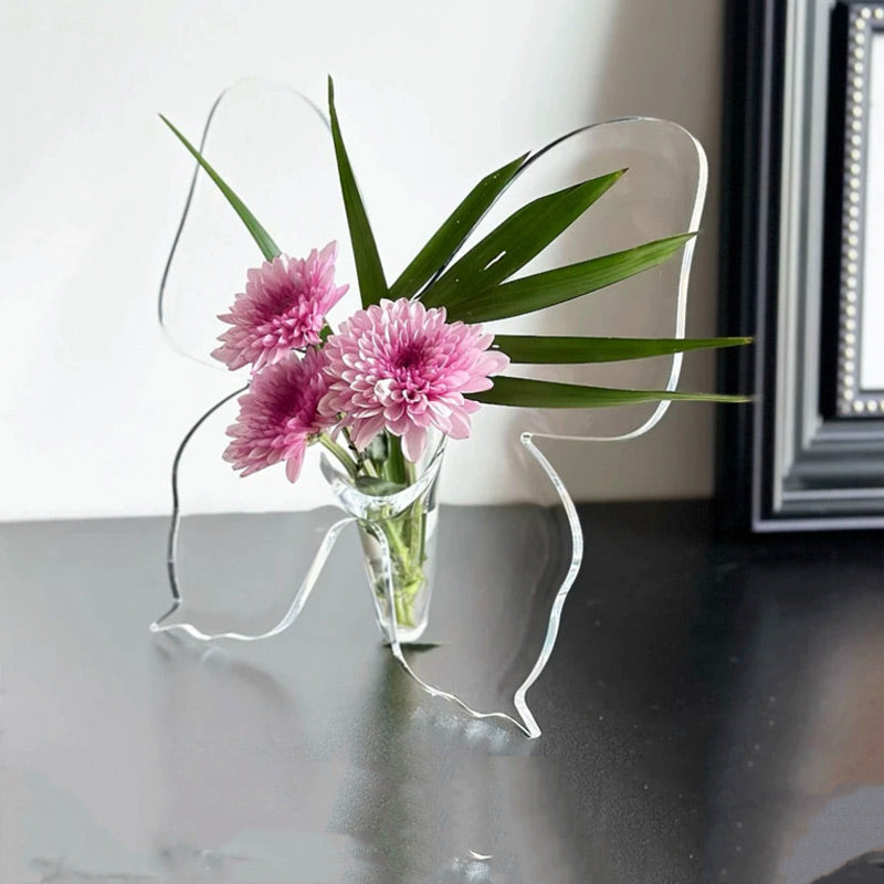 🔥🦋Transparent Butterfly-Inspired Decorative Vase