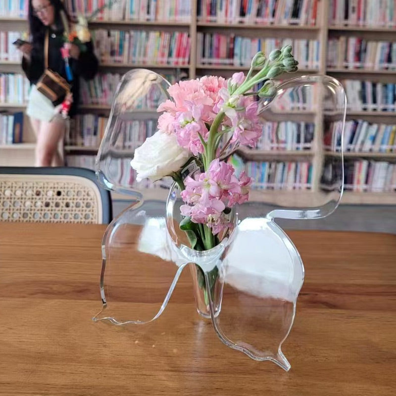 🔥🦋Transparent Butterfly-Inspired Decorative Vase