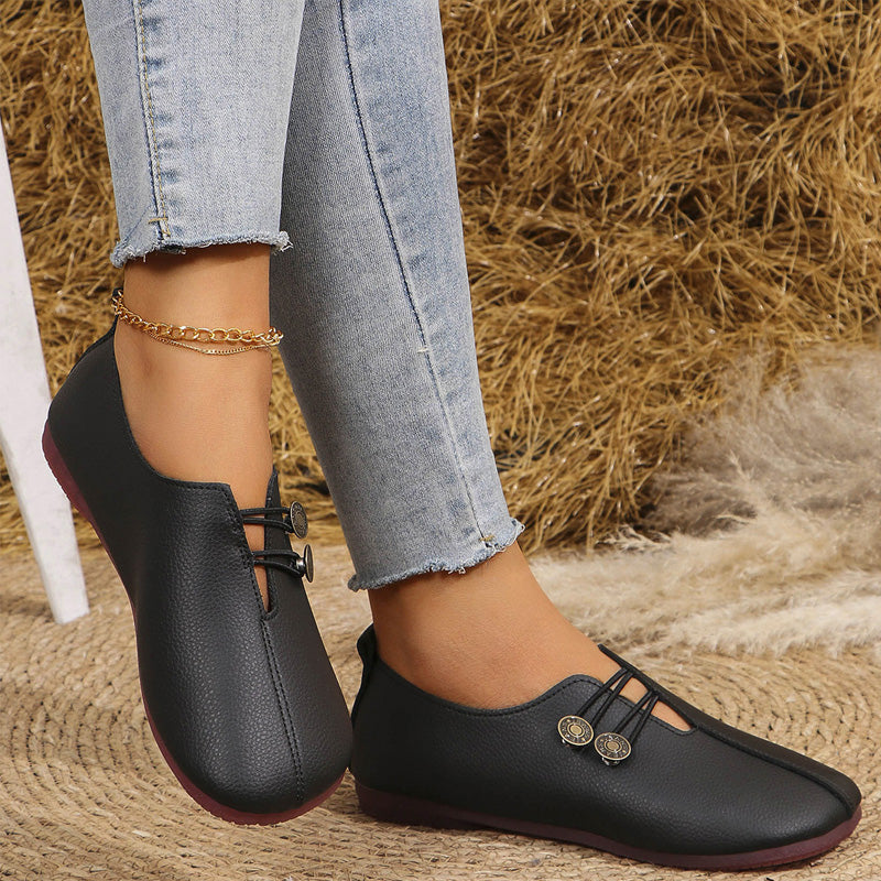 ✨ Women's New Soft Synthetic Leather Flat Shoes