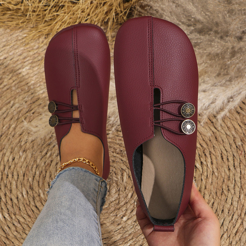 ✨ Women's New Soft Synthetic Leather Flat Shoes