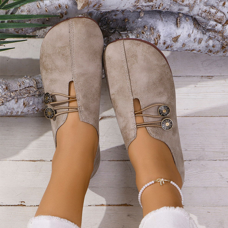 ✨ Women's New Soft Synthetic Leather Flat Shoes
