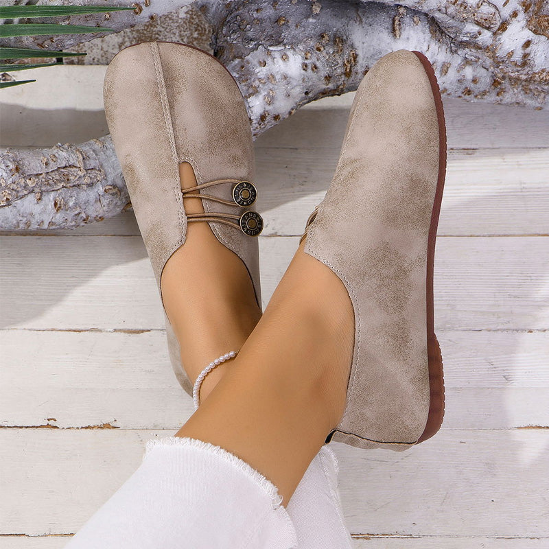 ✨ Women's New Soft Synthetic Leather Flat Shoes