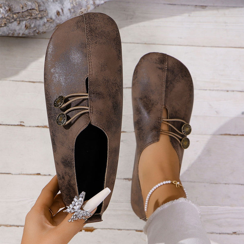 ✨ Women's New Soft Synthetic Leather Flat Shoes