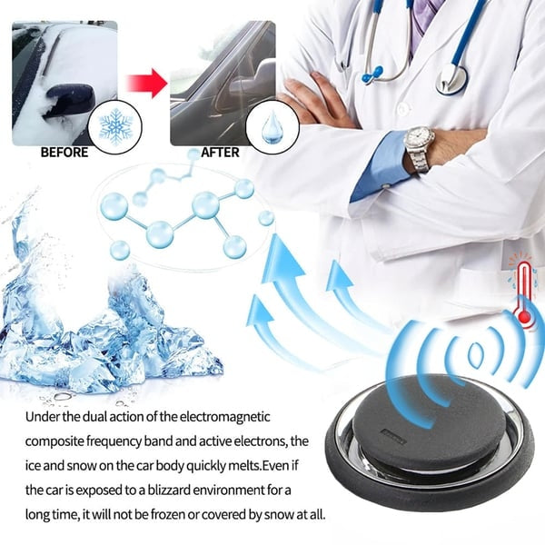 Electromagnetic molecular anti-freeze and snow removal tool
