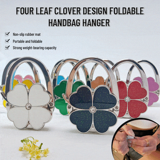 Four Leaf Clover Design Foldable Handbag Hanger
