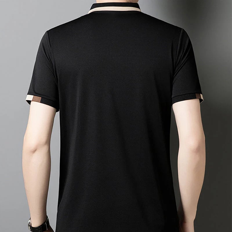 aldorian™-🔥Men's Stretch Ice Silk Short Sleeve Lapel Polo